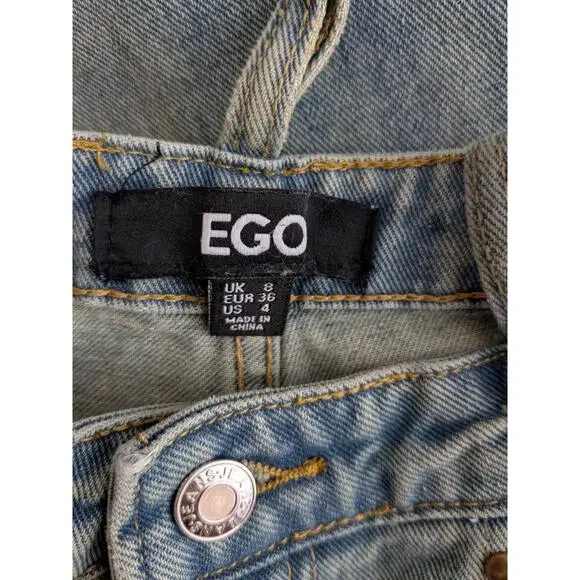 ego strappy waisted studded detail flare jeans blue vintage Size 4 No Belt - Picture 8 of 8
